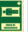Placa Maca de Emergência Medidas: 15 × 20 cm