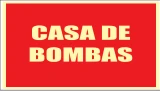 Placa Casa de Bombas Medidas: 15 × 20 cm