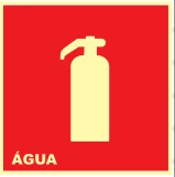 Placa Extintor de Água Medidas: 15 × 20 cm