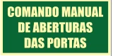 Placa Comando Manual de Abertura das Portas Medidas: 12 × 24 cm