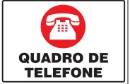 Placa Quadro de Telefone Medidas: 20 × 30 cm