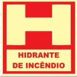Placa Hidrante de Incêndio Medidas: 15 × 20 cm