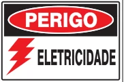 Placa Perigo — Eletricidade Medidas: 20 × 30 cm