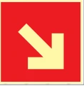 Placa Seta Diagonal Inferior Direita Medidas: 15 × 15 cm