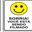 Placa Sorria! Você Está Sendo Filmado Medidas: 15 × 20 cm