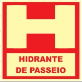 Placa Hidrante de Passeio Medidas: 15 × 20 cm