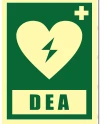 Placa DEA — Desfibrilador Externo Automático Medidas: 15 × 20 cm