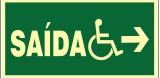 Placa Saída Acessível — Direita Medidas: 12 × 24 / 15 × 30 cm