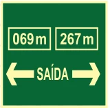 Placa Saída com Distâncias Medidas: 30 × 60 cm