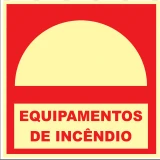 Placa Equipamentos de Incêndio Medidas: 15 × 20 cm