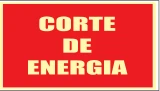 Placa Corte de Energia Medidas: 12 × 24 cm