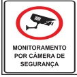 Placa Monitoramento por Câmera de Segurança Medidas: 15 × 20 cm