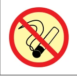 Placa Proibido Fumar — Símbolo Medidas: 20 × 20 cm