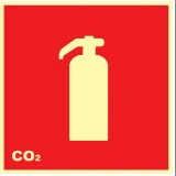 Placa Extintor de CO₂ Medidas: 15 × 20 cm