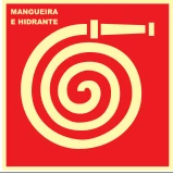 Placa Mangueira e Hidrante Medidas: 15 × 15 / 20 × 20 cm