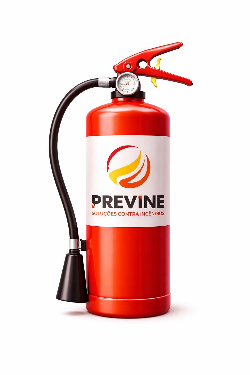 Extintores Previne — Equipamentos certificados INMETRO com identificação da nossa marca.