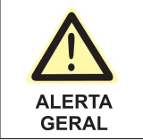 Placa Alerta Geral Medidas: 15 × 20 / 20 × 20 cm