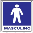 Placa Sanitário Masculino Medidas: 15 × 20 cm