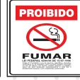Placa Proibido Fumar — Modelo Retangular Medidas: 15 × 20 cm