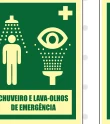 Placa Chuveiro e Lava-Olhos de Emergência Medidas: 15 × 20 cm