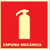 Placa Extintor de Espuma Mecânica Medidas: 15 × 20 cm