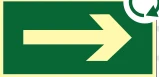 Placa Seta de Orientação — Direita Medidas: 7 × 20 / 12 × 24 cm