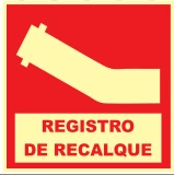 Placa Registro de Recalque Medidas: 15 × 20 cm