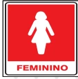 Placa Sanitário Feminino Medidas: 15 × 20 cm