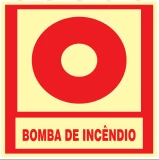Placa Bomba de Incêndio Medidas: 15 × 20 cm