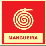 Placa Mangueira de Incêndio Medidas: 15 × 20 cm