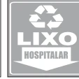 Placa Coleta Seletiva — Hospitalar Medidas: 15 × 20 cm