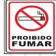 Placa Proibido Fumar — Modelo Circular Medidas: 15 × 20 cm