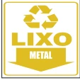 Placa Coleta Seletiva — Metal Medidas: 15 × 20 cm
